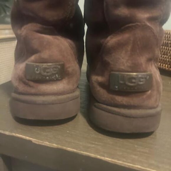 UGG Whitley tall lace-up sheepskin suede boots - Picture 2 of 3